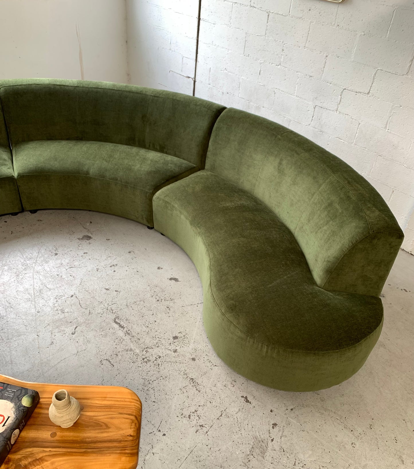 Bespoke Velvet Modular in Deep Botanical Green
