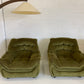 Vintage Green Velvet Armchairs