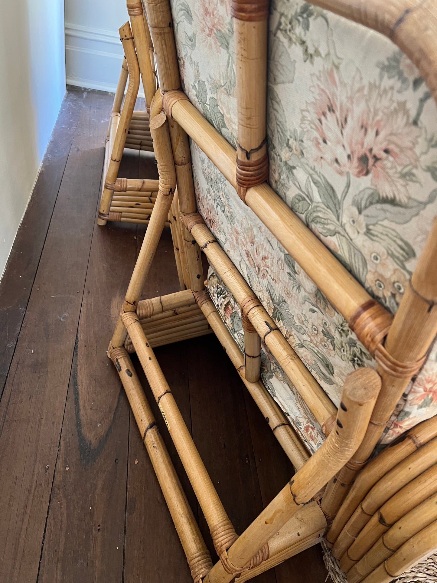 Set of Two Vintage Cane Pretzel Chairs