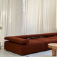 Large Bespoke Rust Boucle Modular Sofa