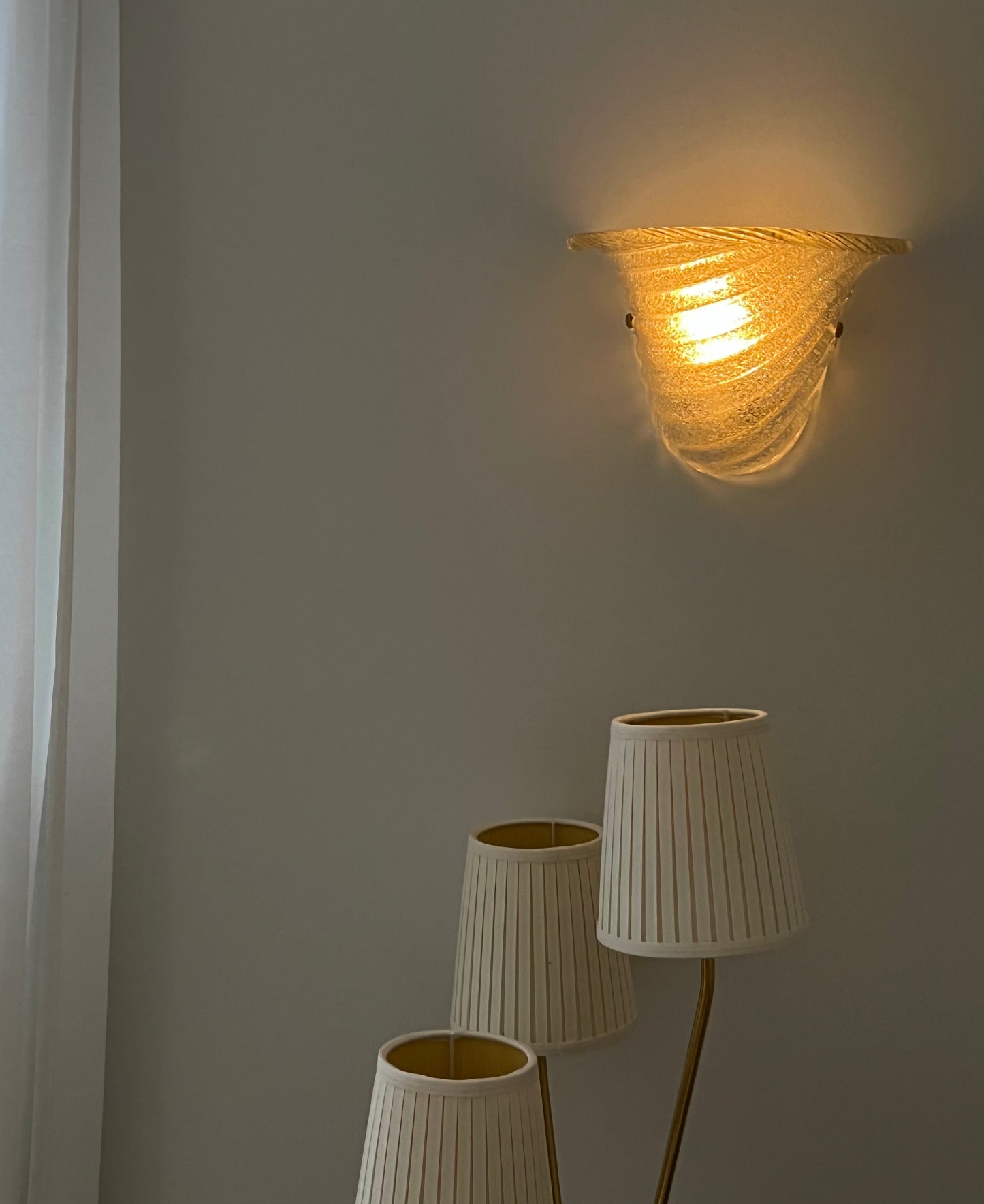- Vintage Murano ‘Shell’ Sconce, Italy