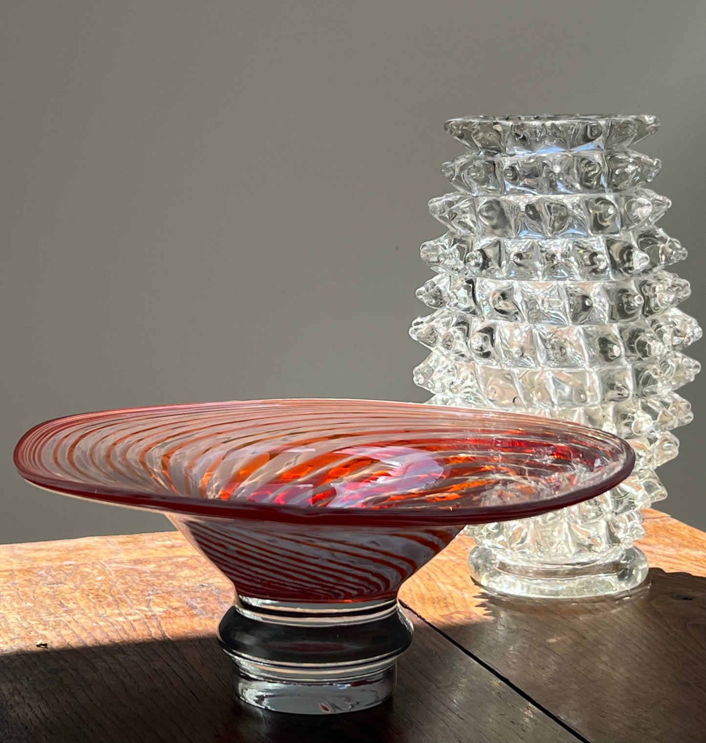 Vintage Swirly Murano Fruit Bowl, Italy