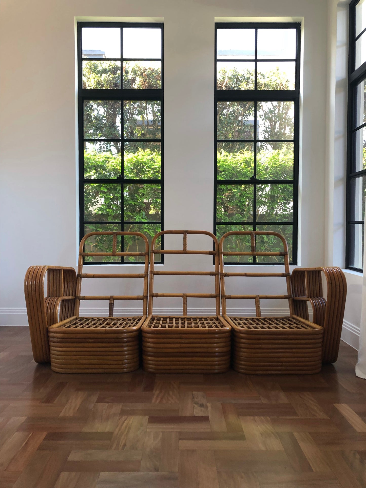 1950s Tropical Deco Pretzel Sofa