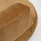 Curved Dark Caramel Chambray Velvet Sofa