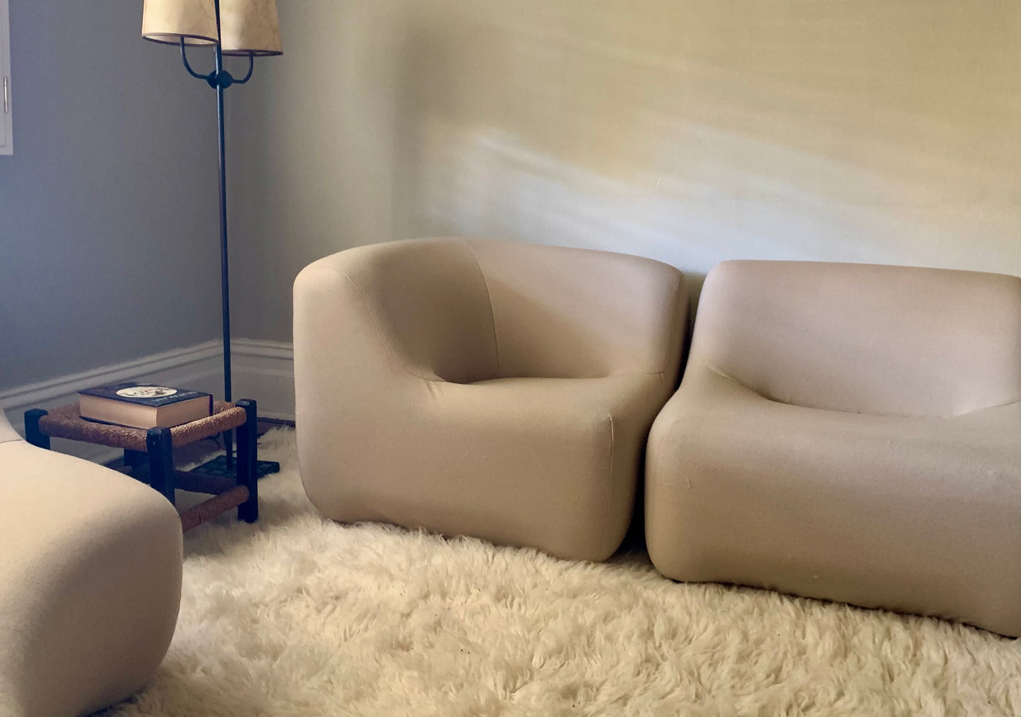 Featherston Numero VII Modular Sofa Reupholstered in Soft Wool