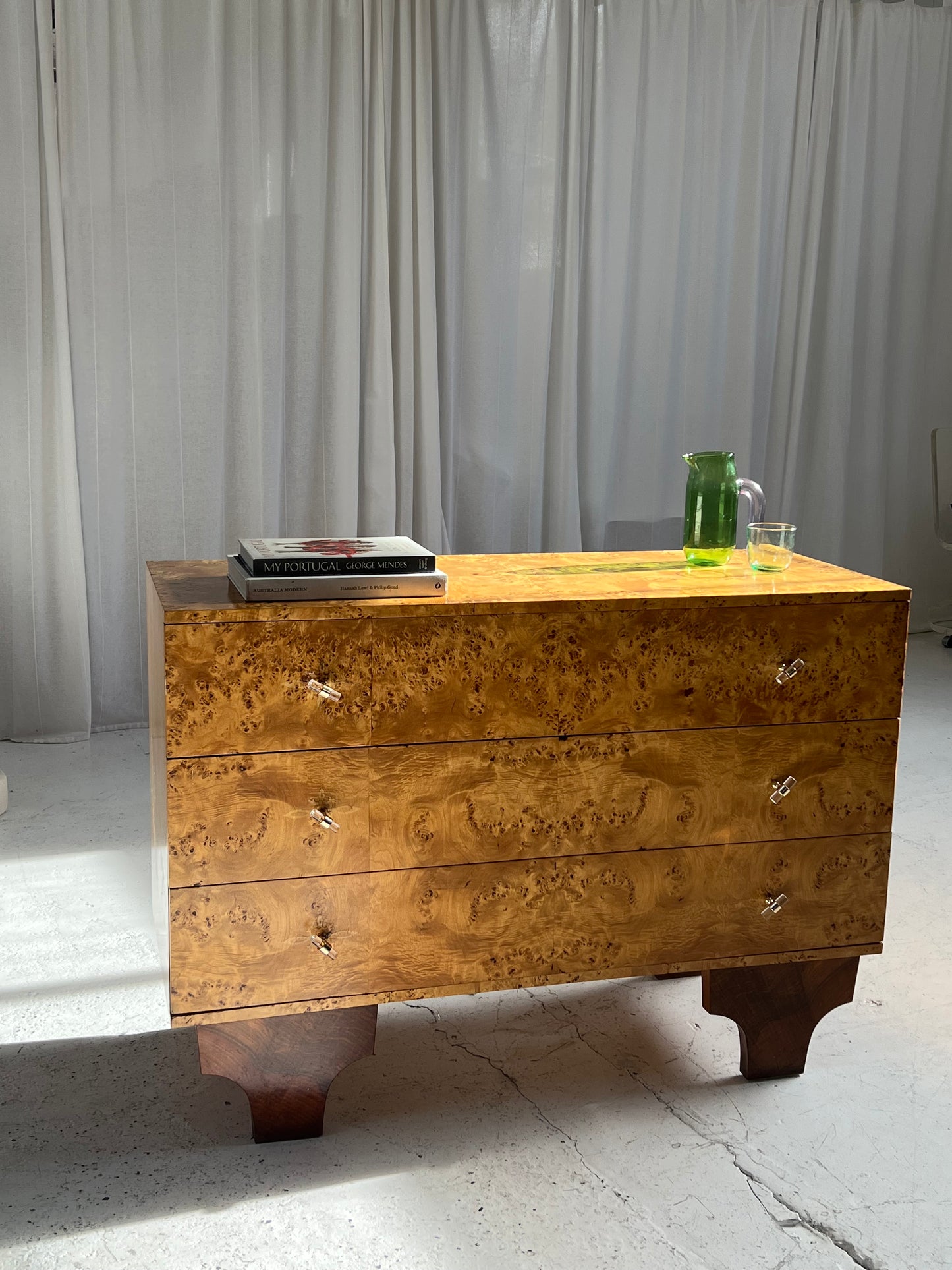 - Walnut Birds Eye Burl Drawers
