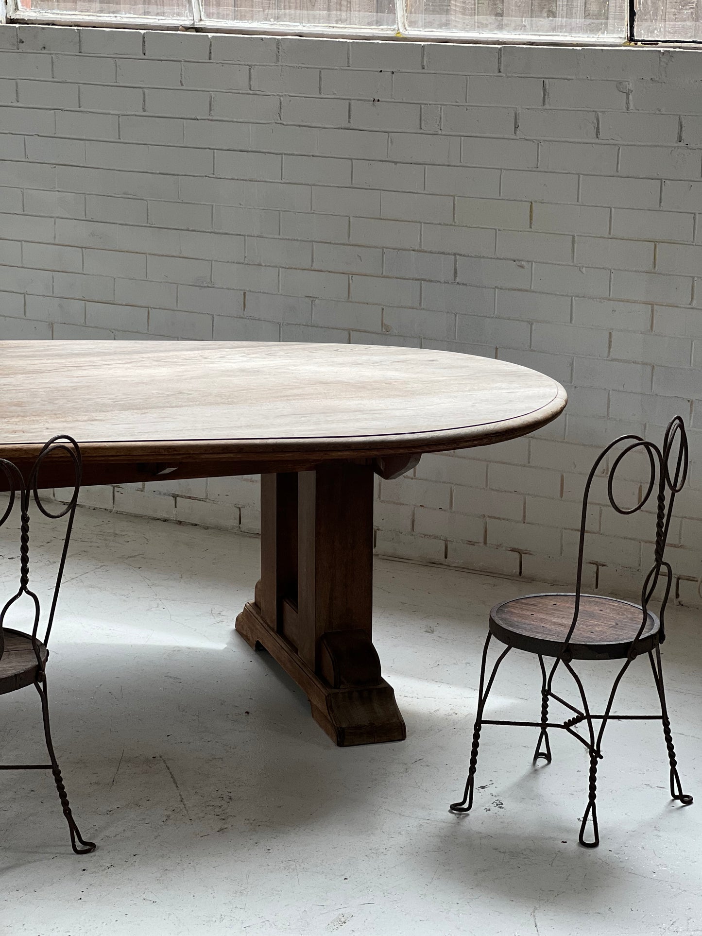 Custom Large Wooden Curved Table