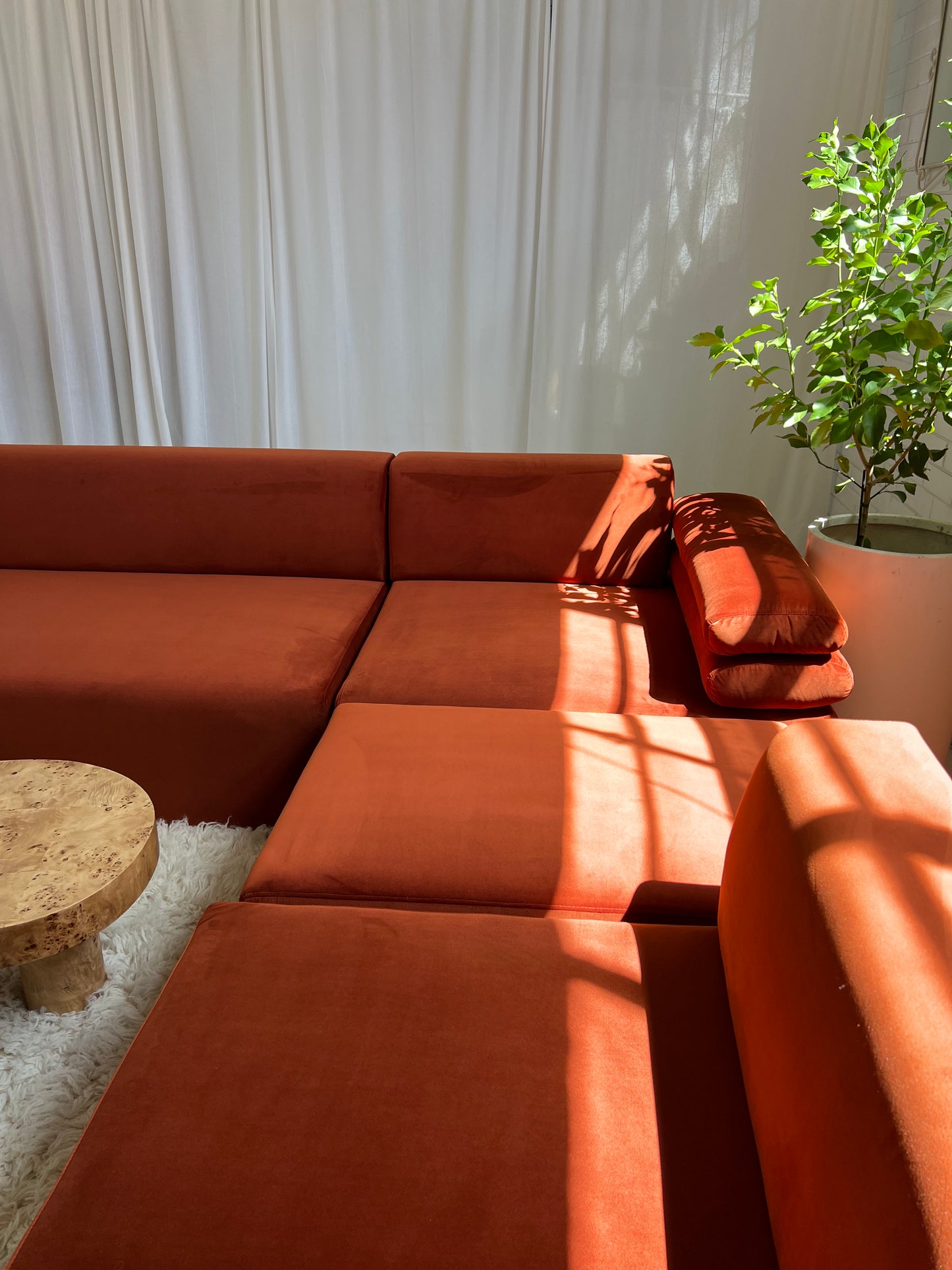 - Copper Velvet Modular Sofa Set