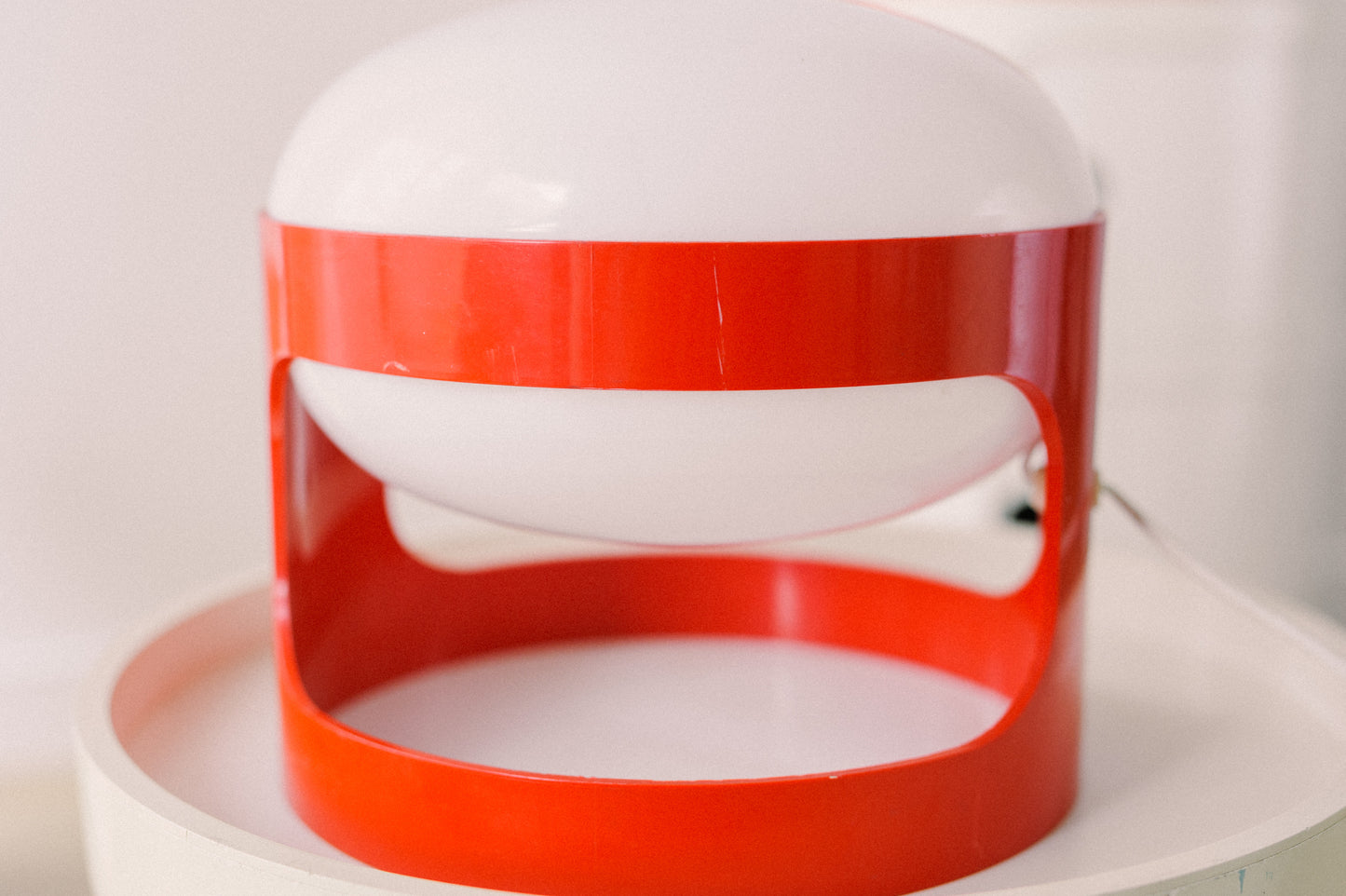 Red Kartell KD27 Lamp by Joe Colombo