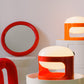 Red Kartell KD27 Lamp by Joe Colombo