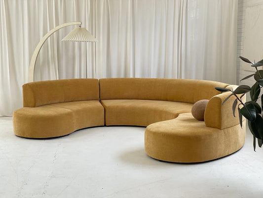 Bespoke Mustard Curvy Modular Sofa