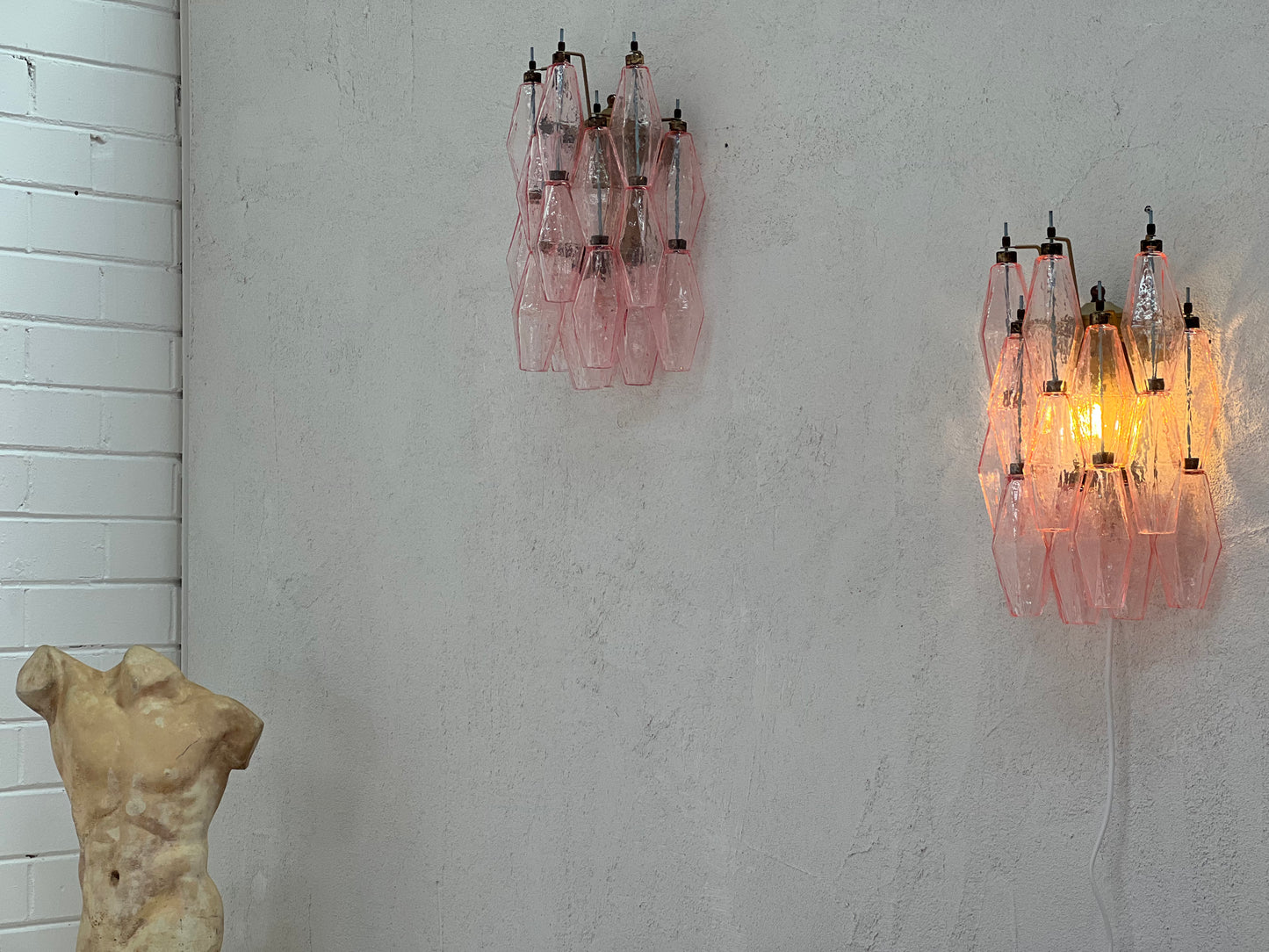 - Murano Poliedri Sconce PINK