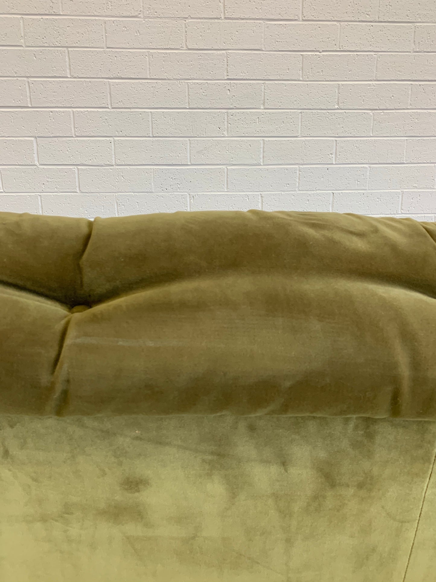 Vintage Green Velvet Sofa