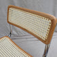 Set of Four Cesca Style Cane Bar Stools, made in Italy