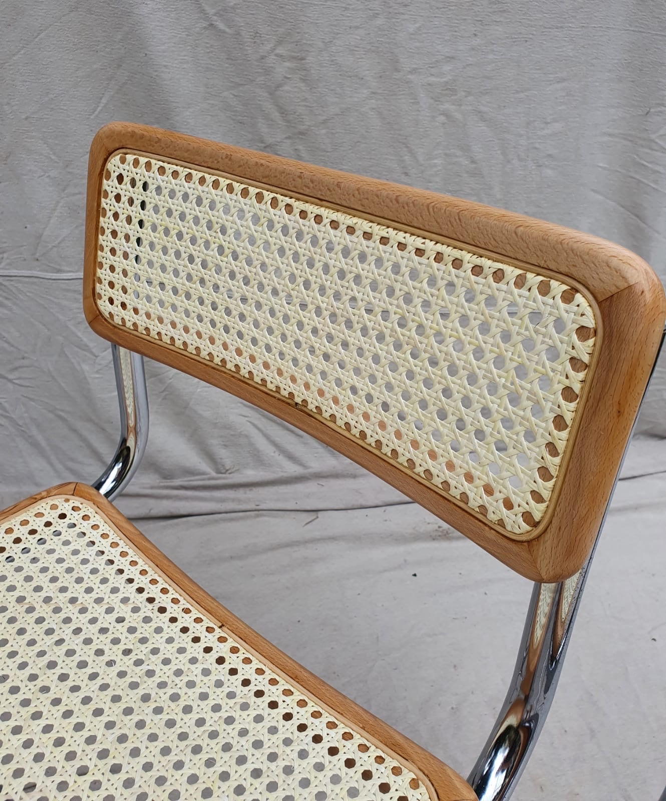 Set of Four Cesca Style Cane Bar Stools, made in Italy