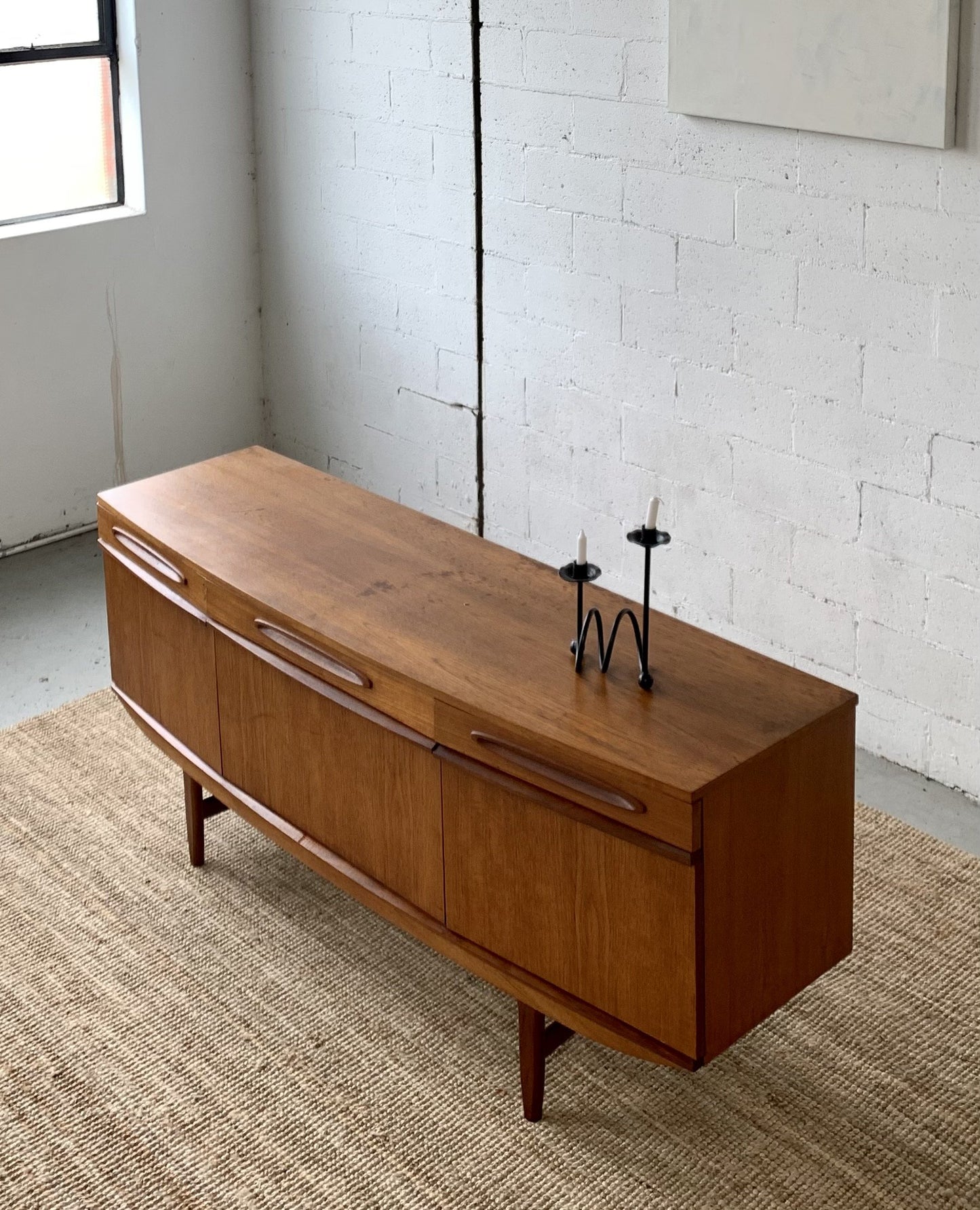 Bow Front Mid Century Sideboard