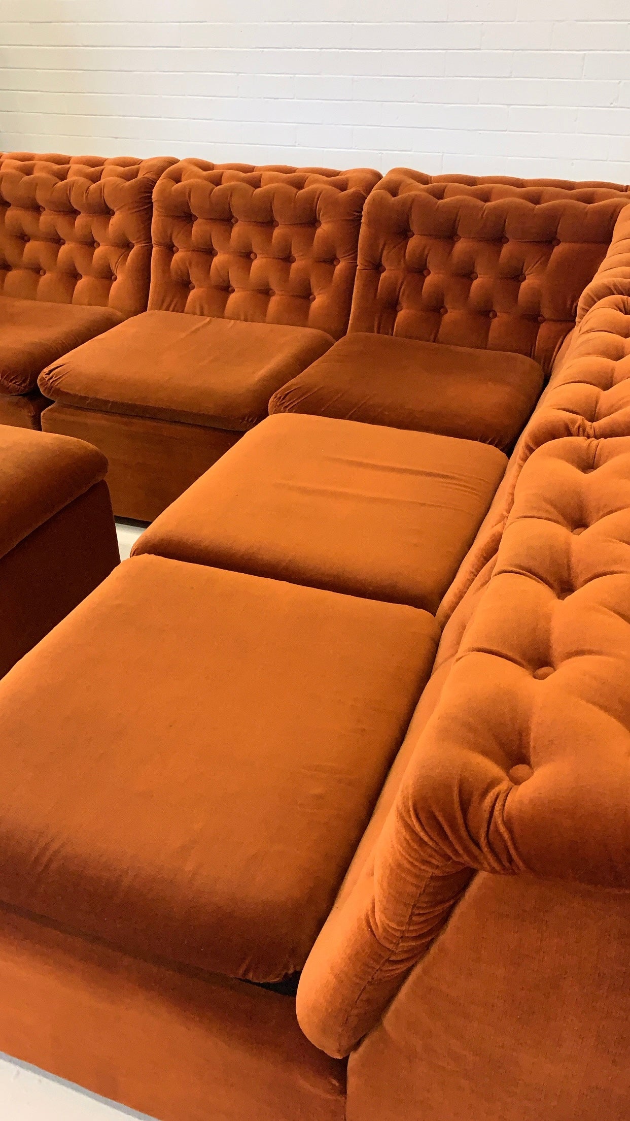 Vintage FLER Velvet Modular Sofa