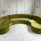- Bespoke Olive Velvet Curved Modular Sofa