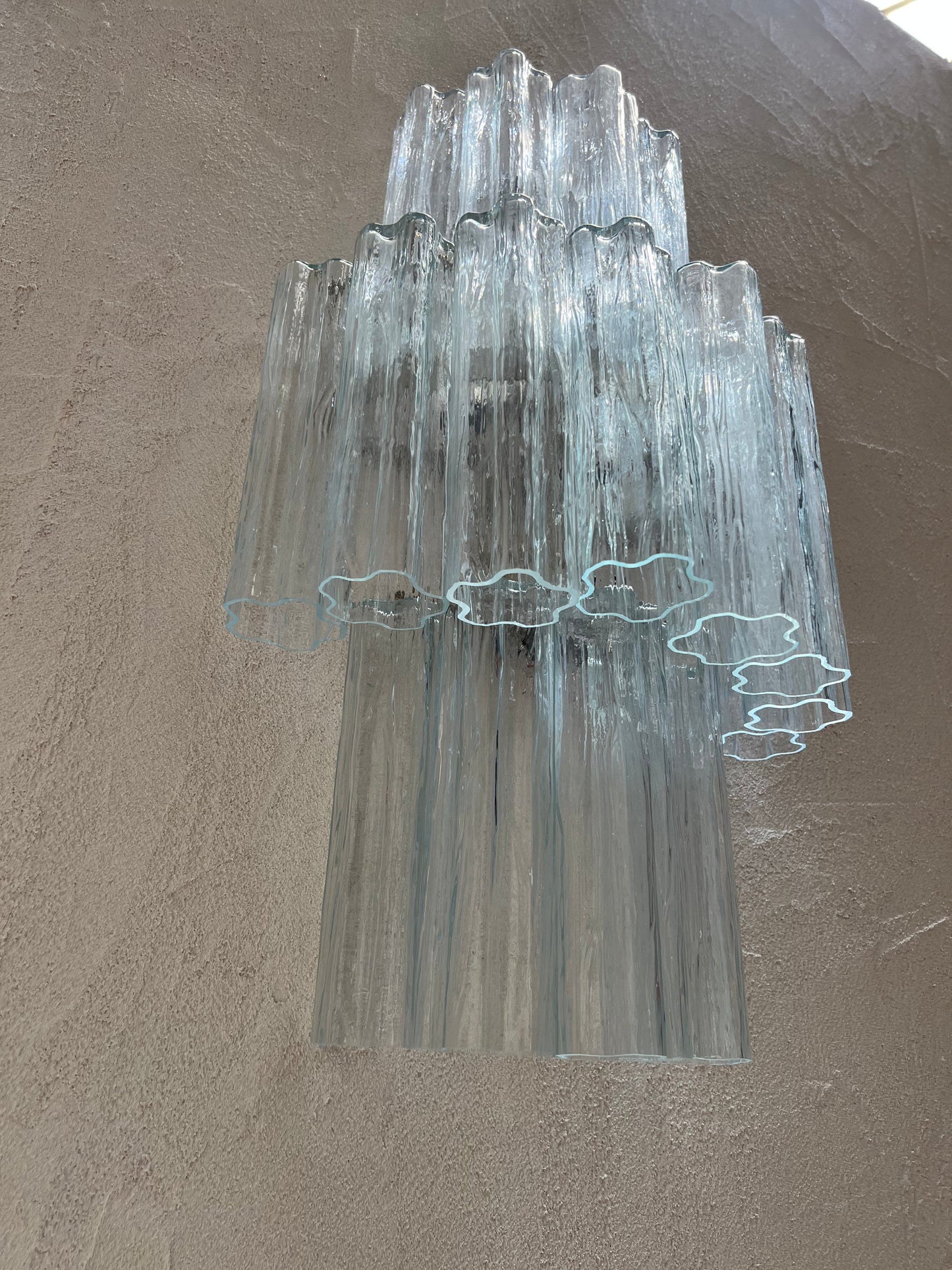 Murano Sconce - Venini TRONCHI CLEAR - One Available