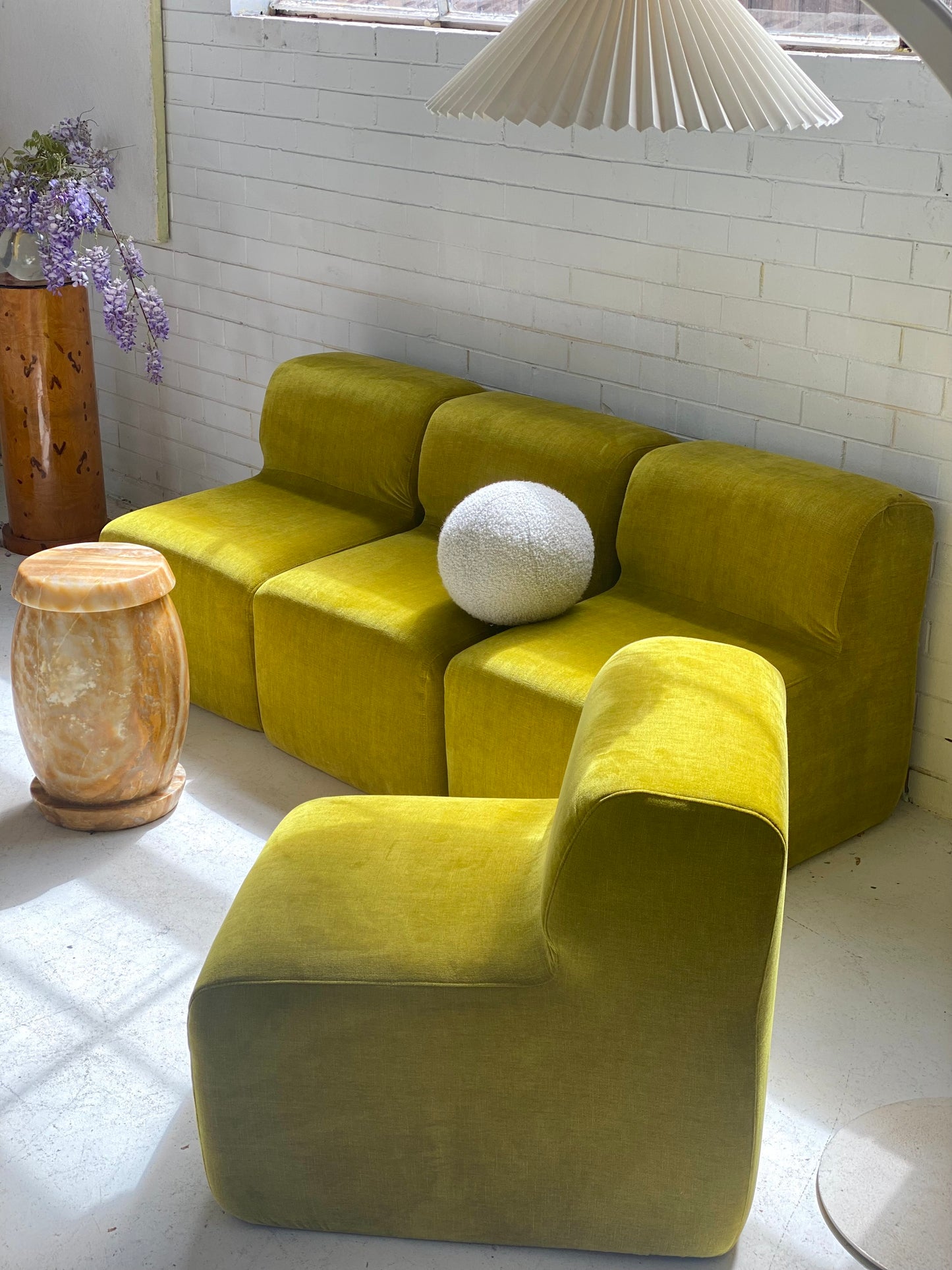 Velvet Chubby Modular Sofa Set