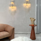 Murano Sconce - Venini TRONCHI CLEAR - One Available