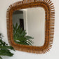 Vintage Italian Bamboo Mirror by Bonacina