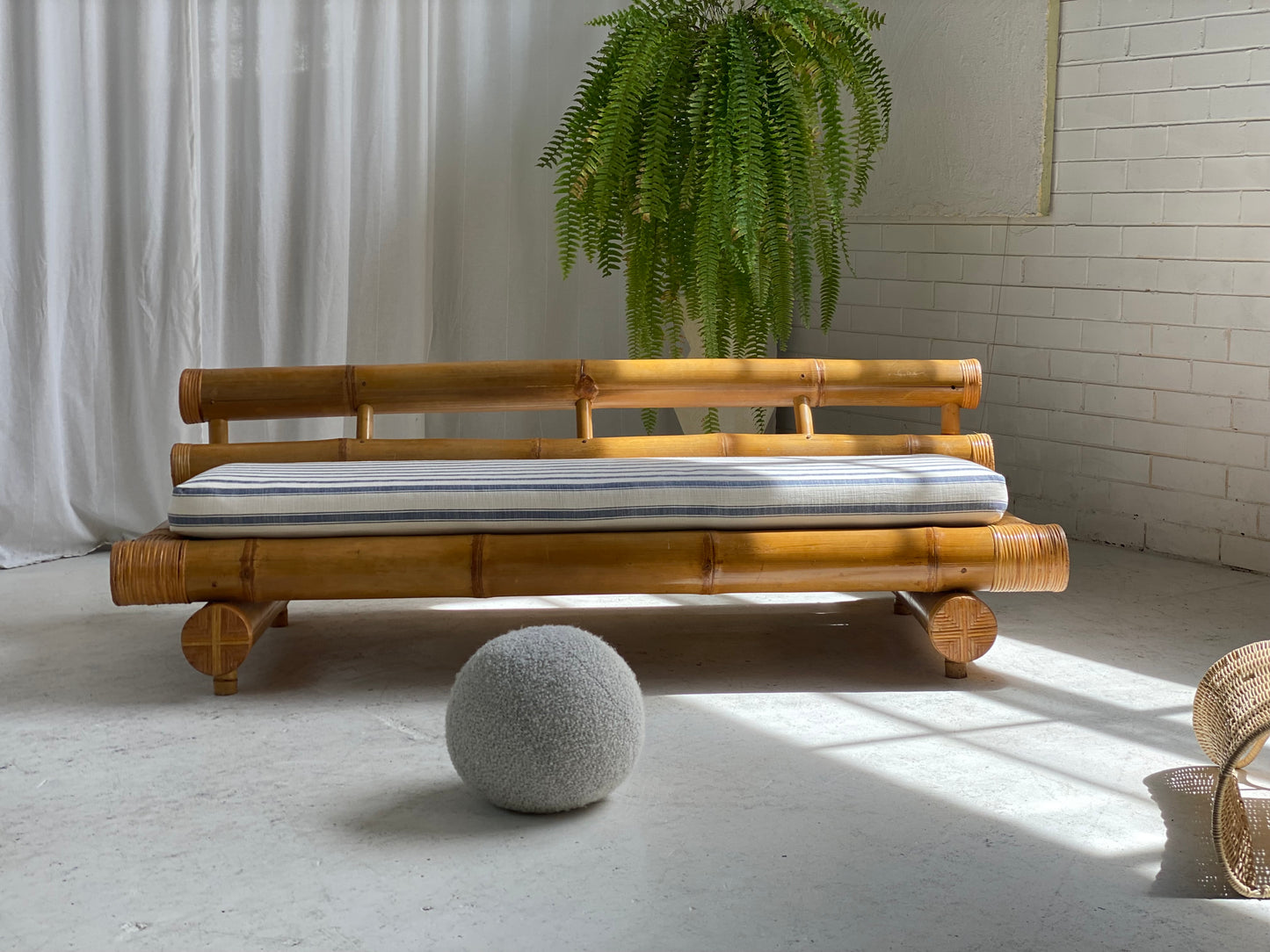 Vintage Bamboo Sofa Daybed