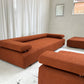 - Bespoke Rust Boucle Modular Sofa Set