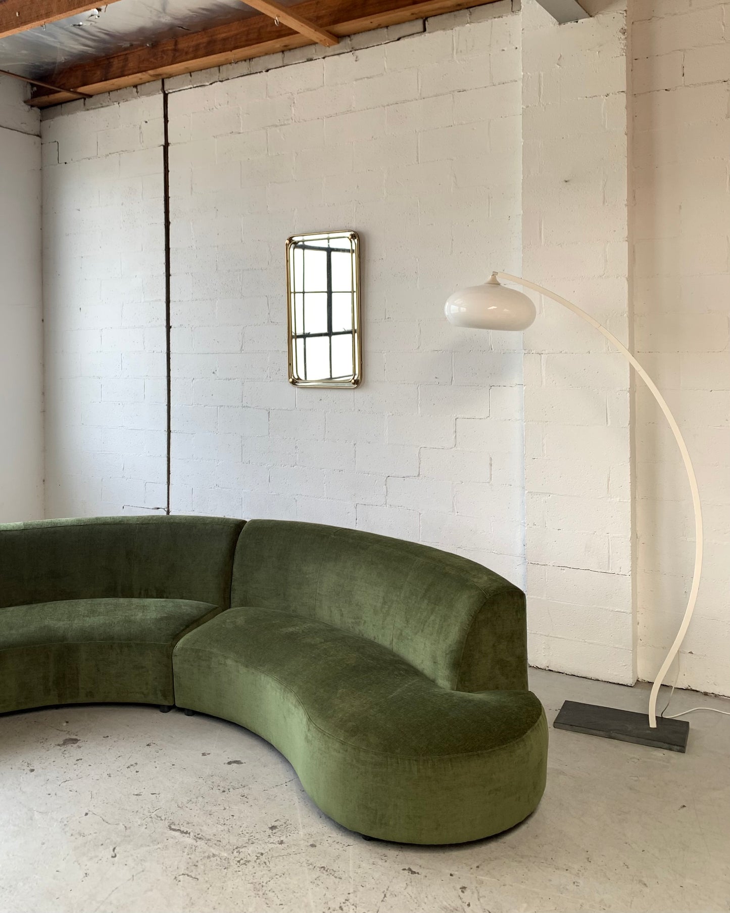 Bespoke Velvet Modular in Deep Botanical Green