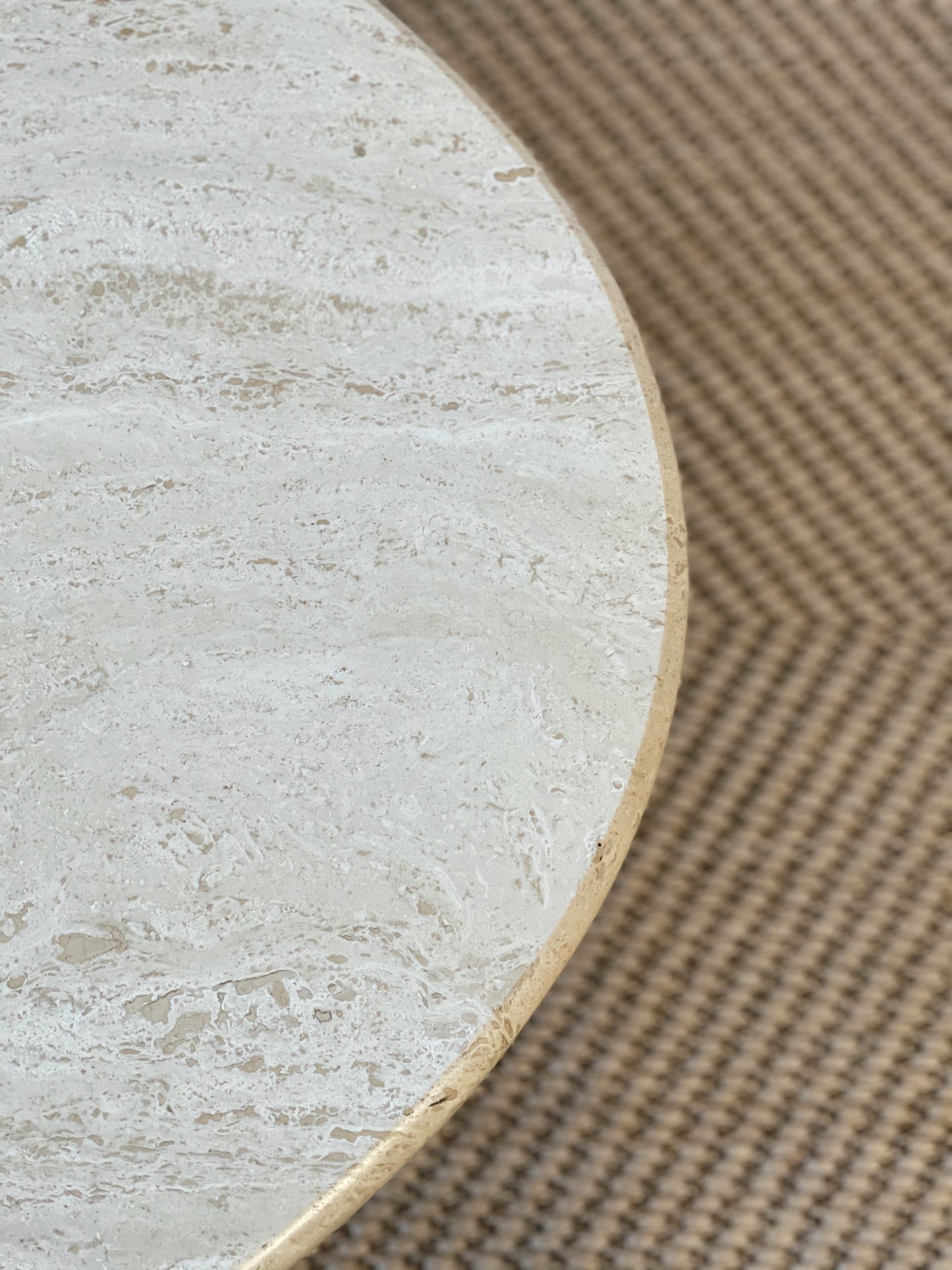 Oval Travertine Coffee Table