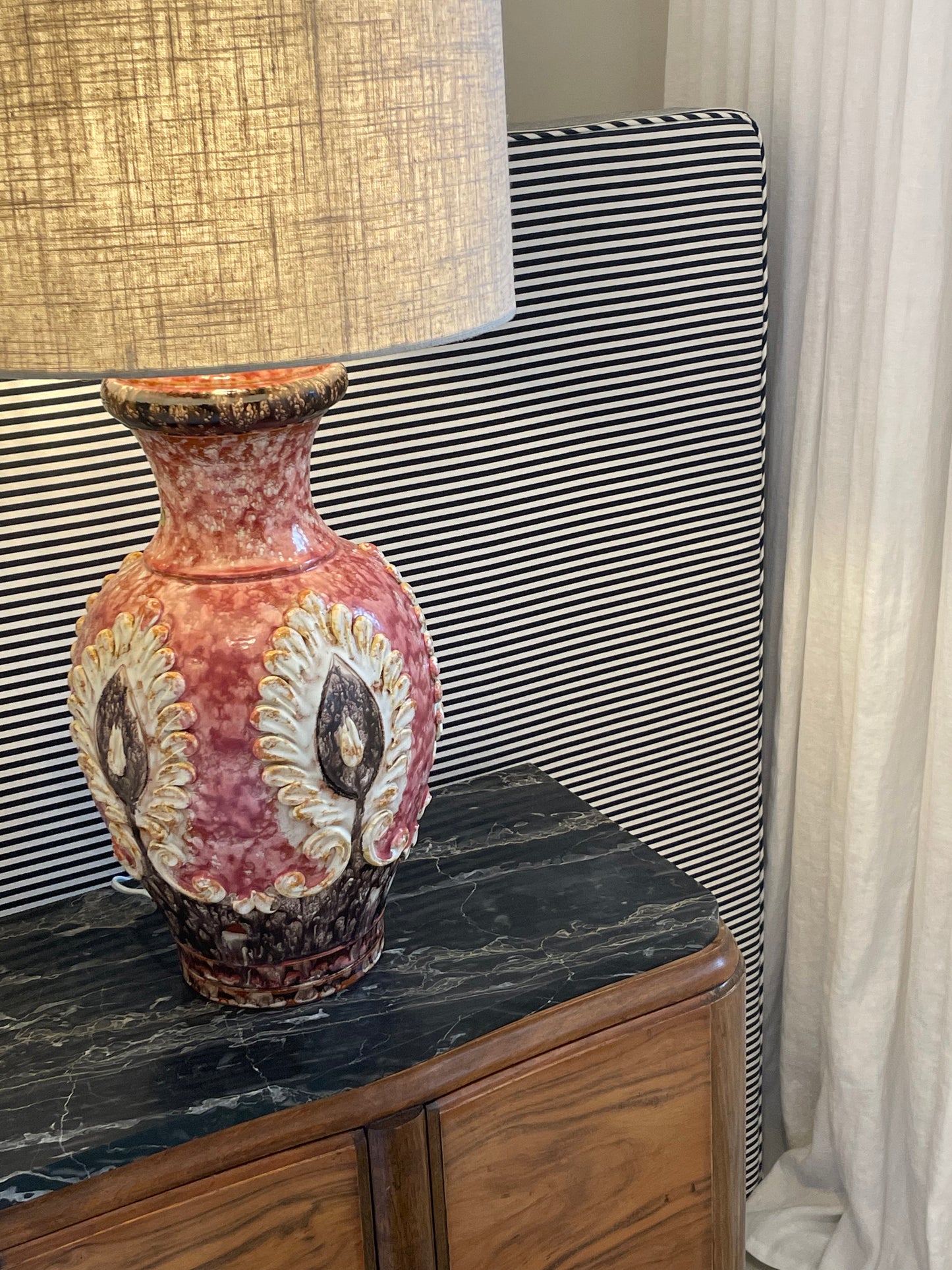 - Vintage Italian Handmade Statement Lamp - Three Available