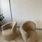 Vladimir Kagan-Style Swivel Chair in Wool Boucle - Two Available