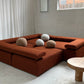 Large Bespoke Rust Boucle Modular Sofa