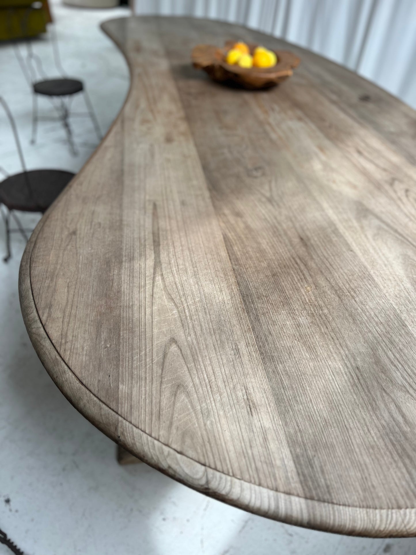 Custom Large Wooden Curved Table