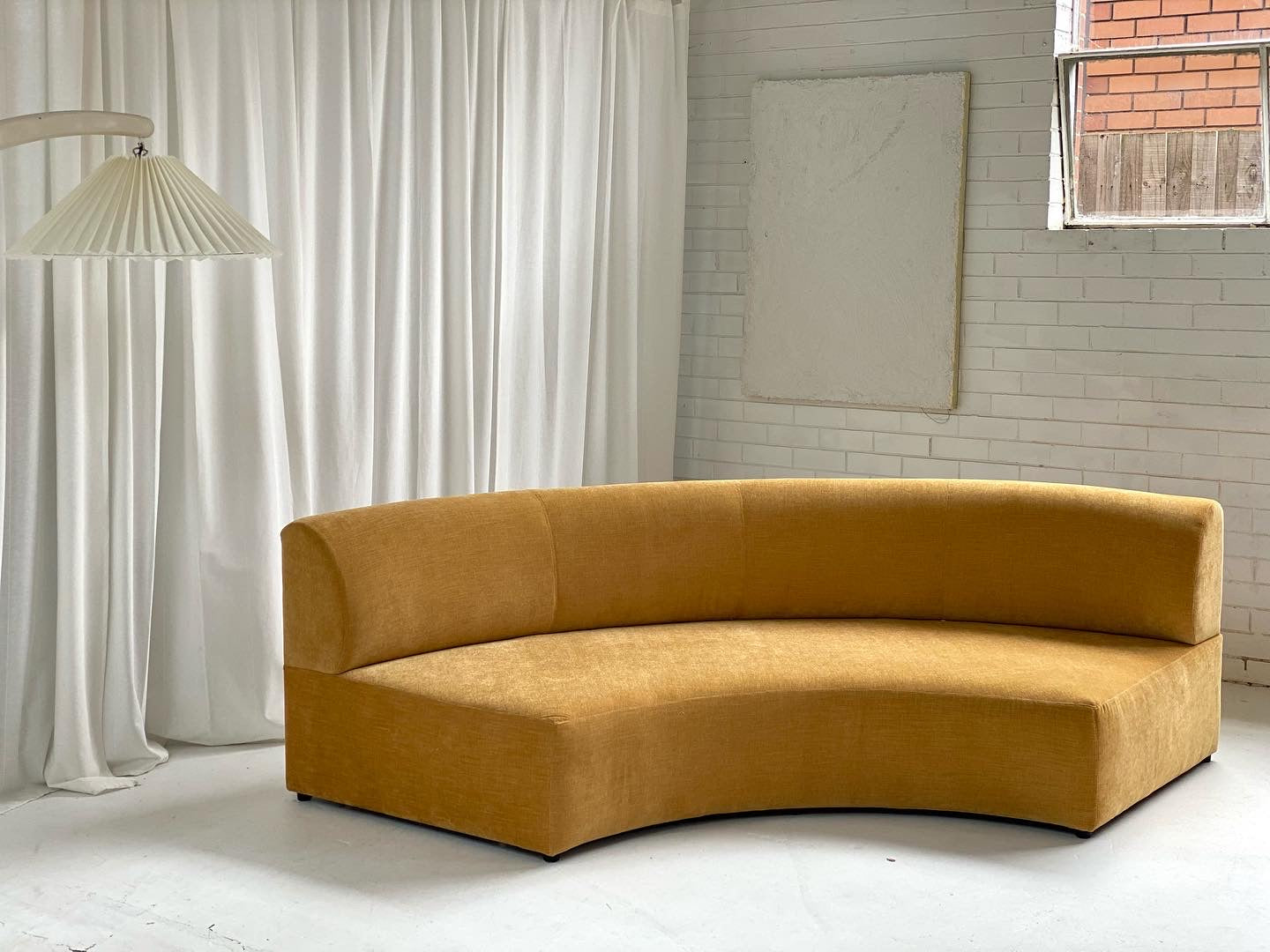 Bespoke Mustard Curvy Modular Sofa