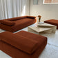 - Bespoke Rust Boucle Modular Sofa Set