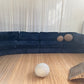 - Bespoke Curved Midnight Chenille Modular Sofa