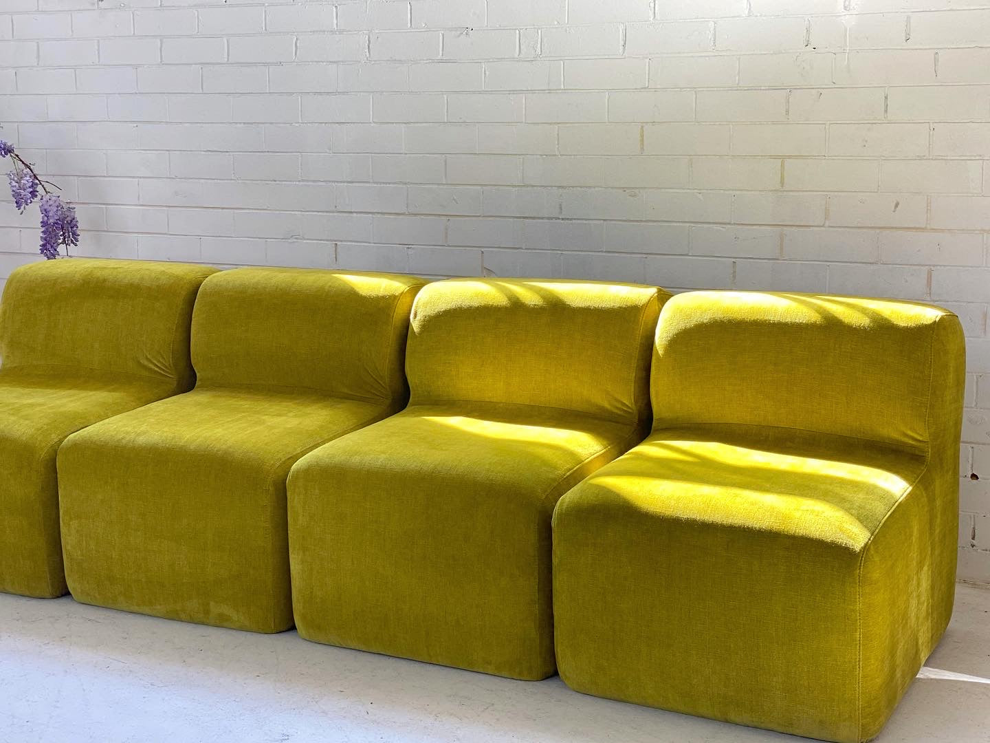 Velvet Chubby Modular Sofa Set