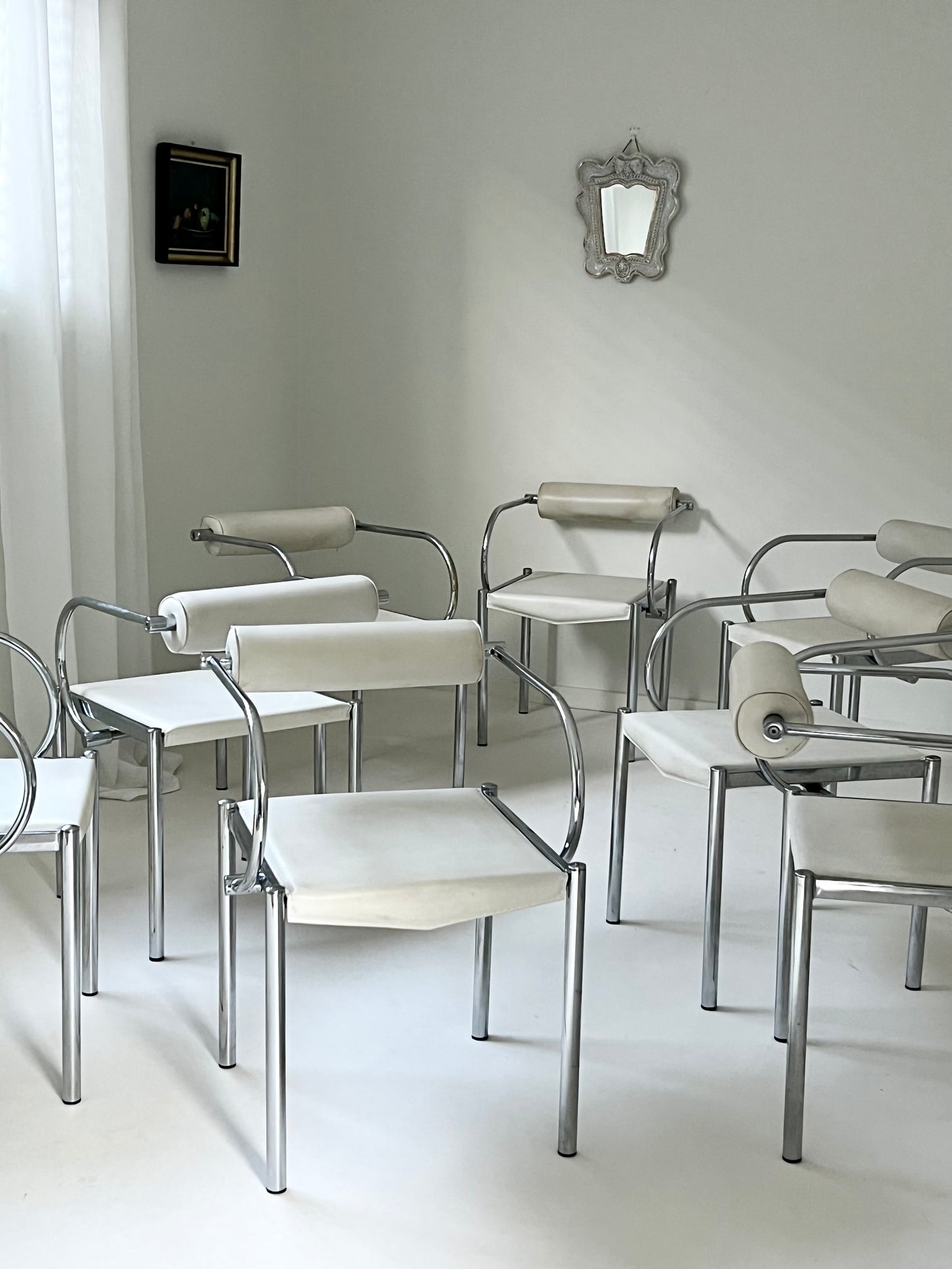 Set of 8 Vintage Italian Dining Chairs