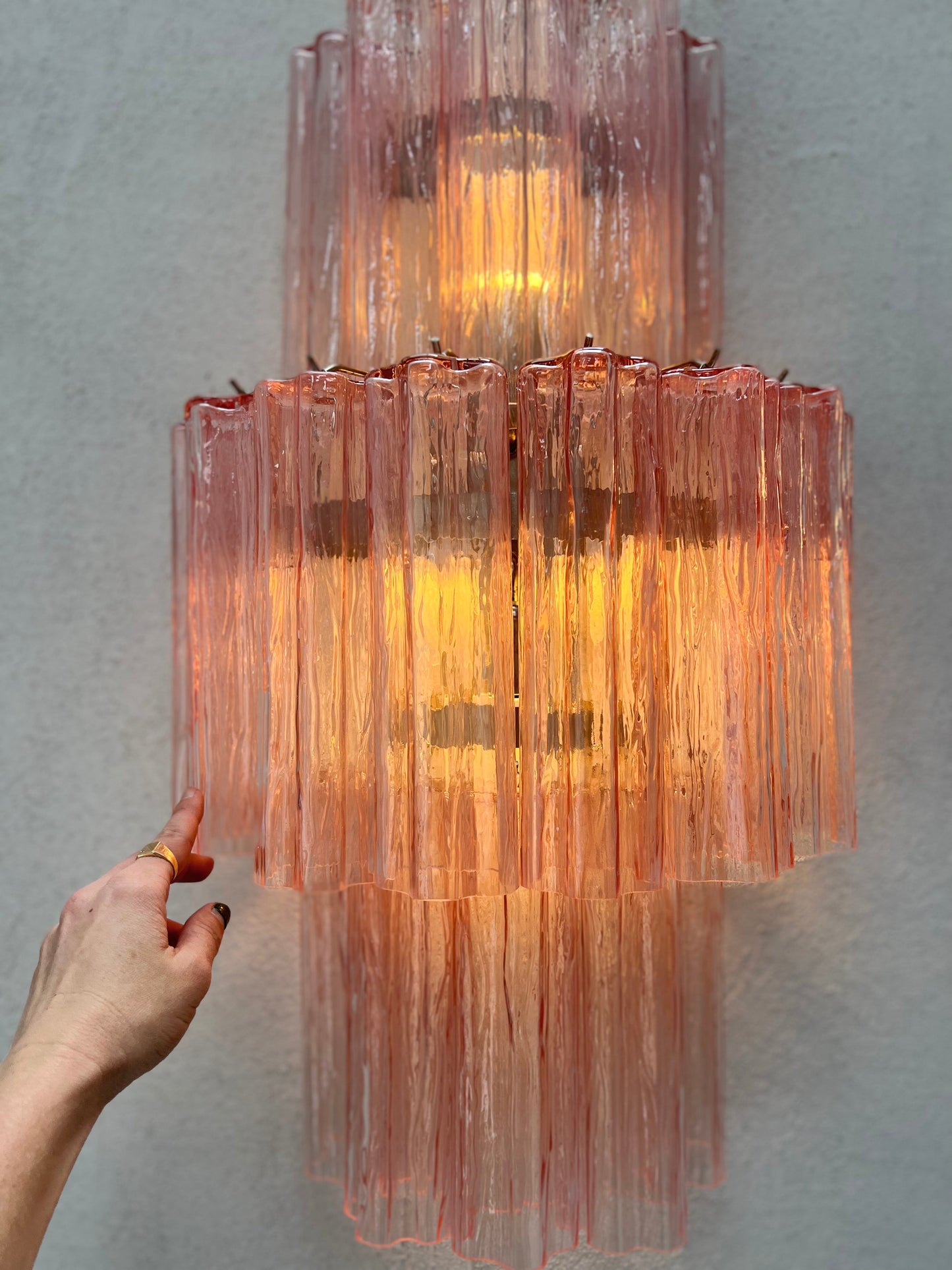 Murano Sconce - Venini TRONCHI PINK - oNE Available