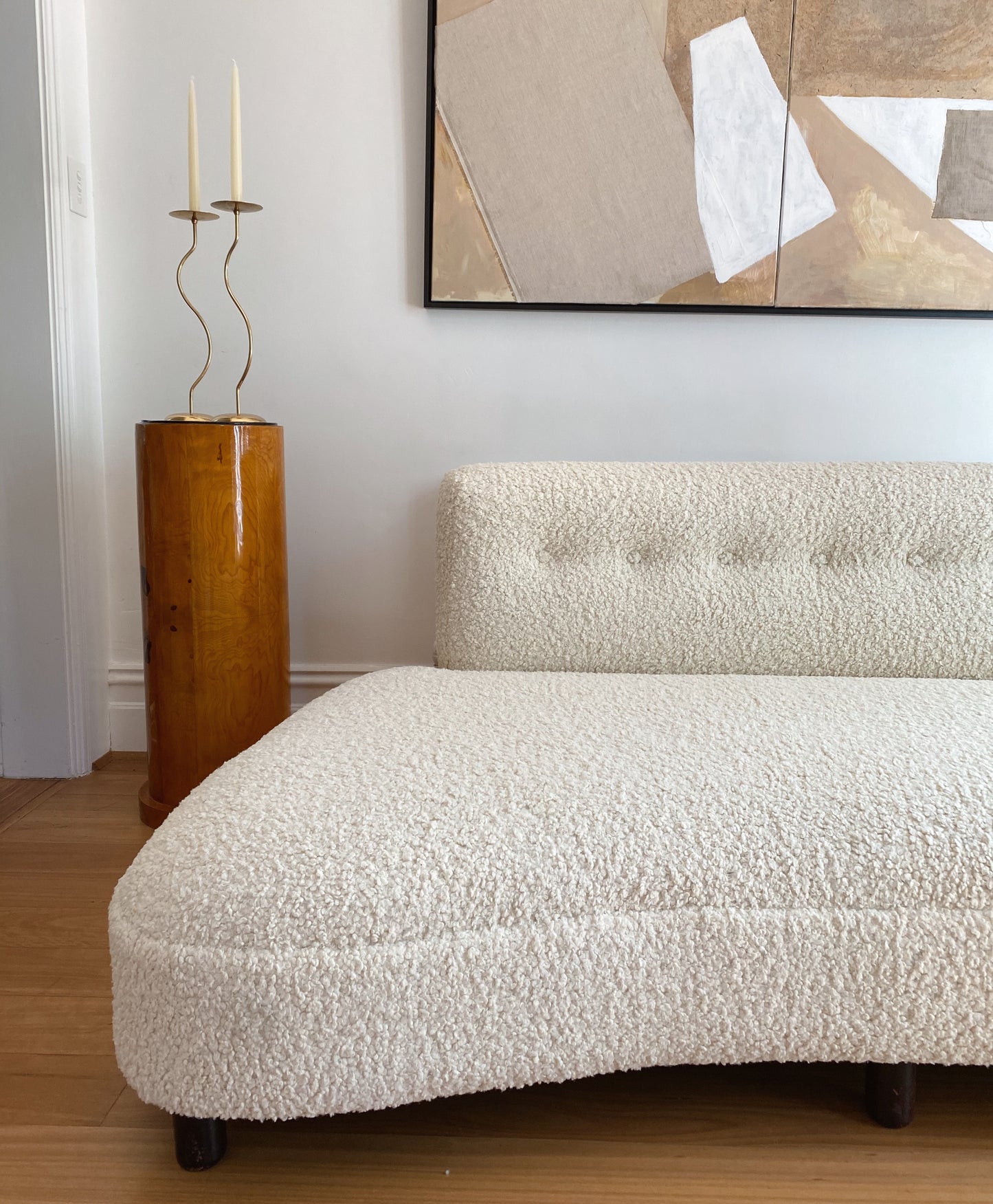 Custom Made Vintage Curved Sofa