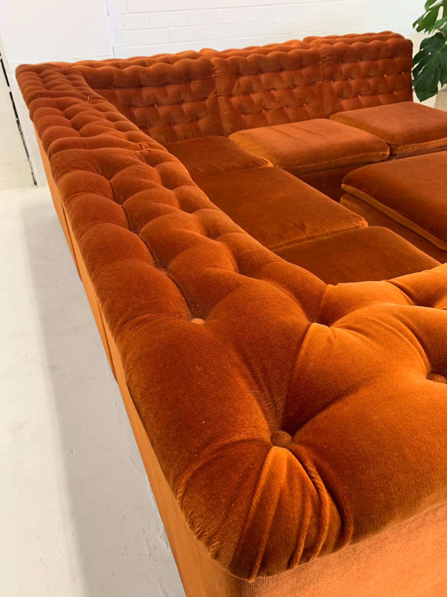 Vintage FLER Velvet Modular Sofa