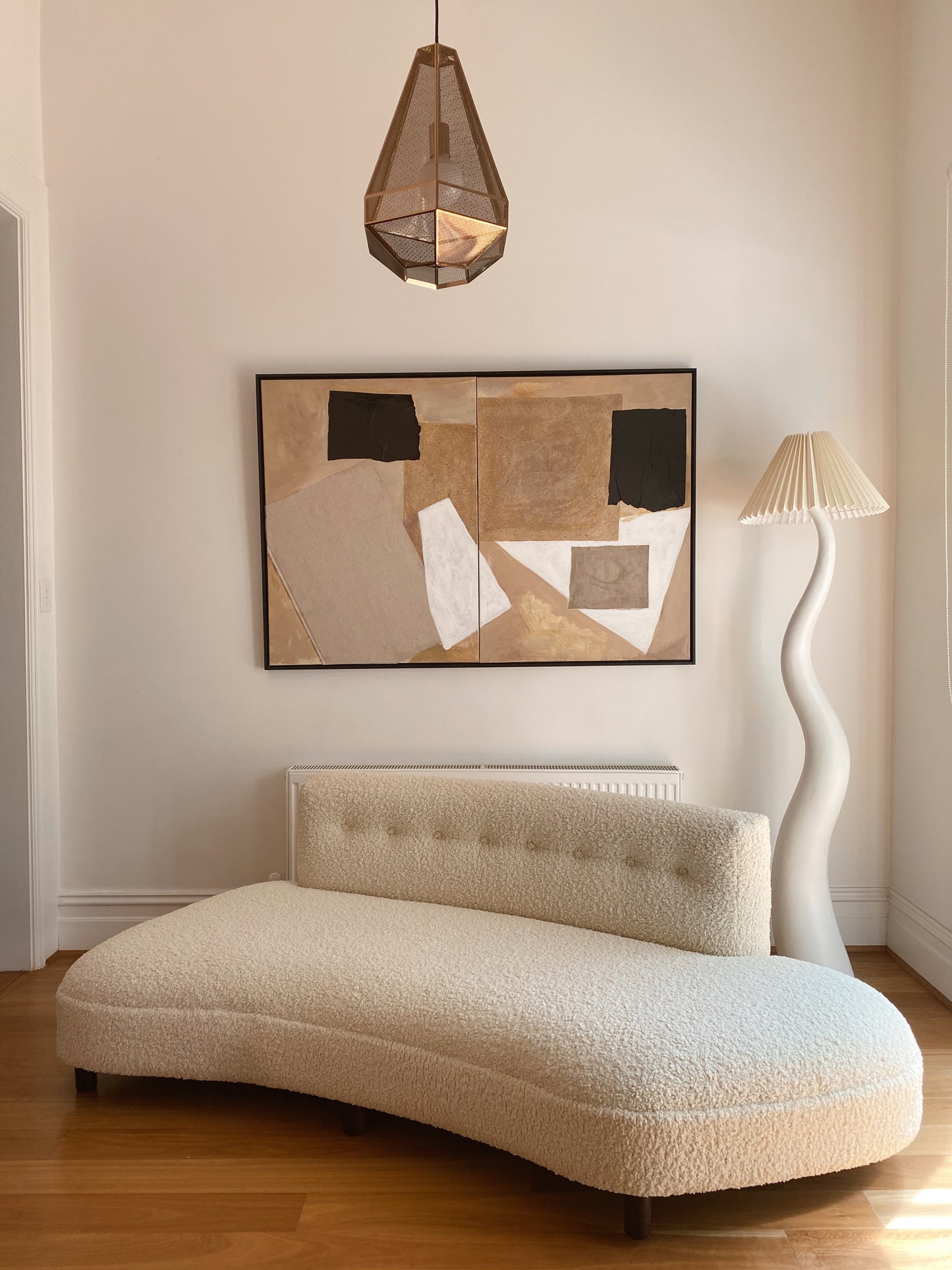 Custom Made Vintage Curved Sofa