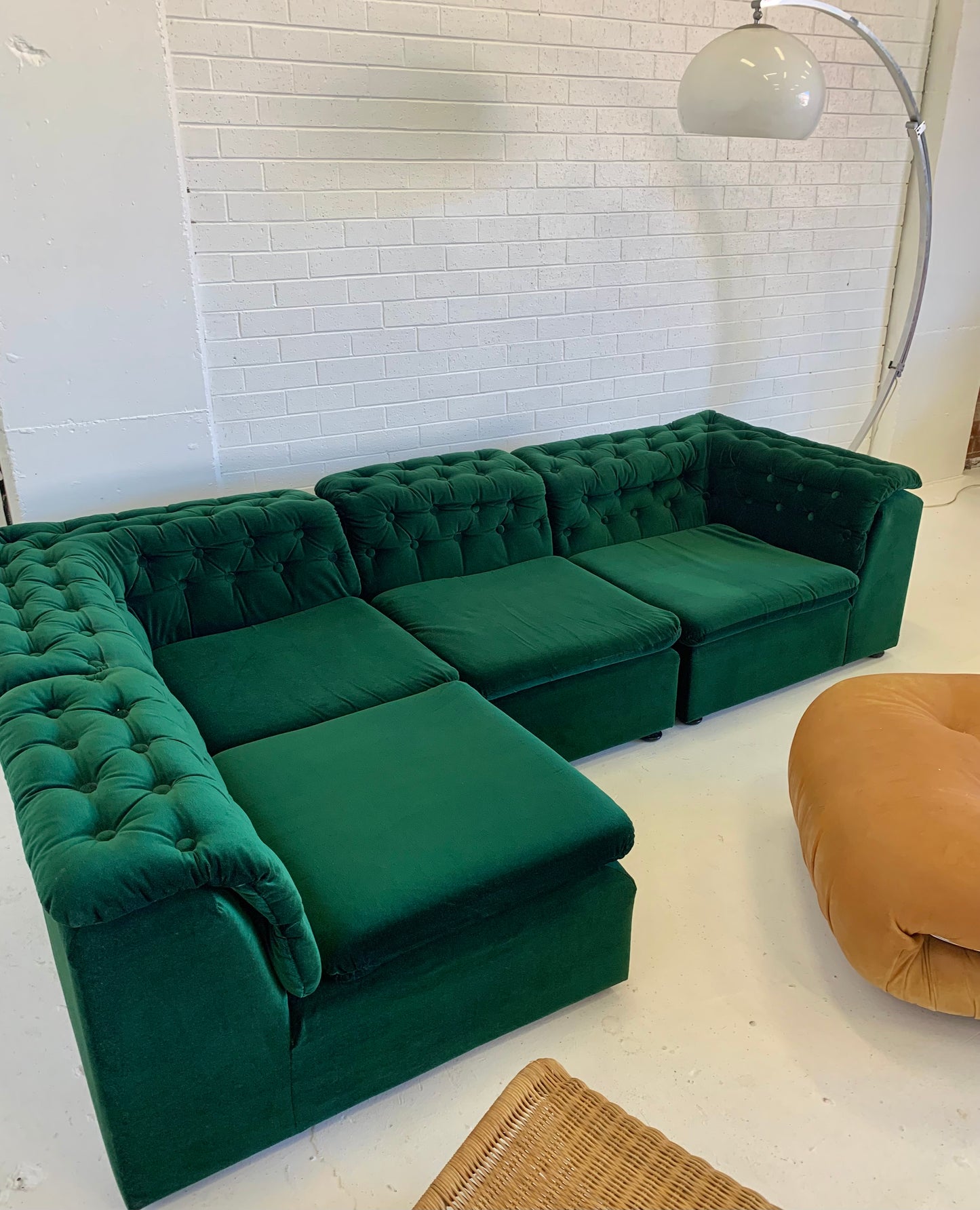Vintage Fler Velvet Modular Sofa