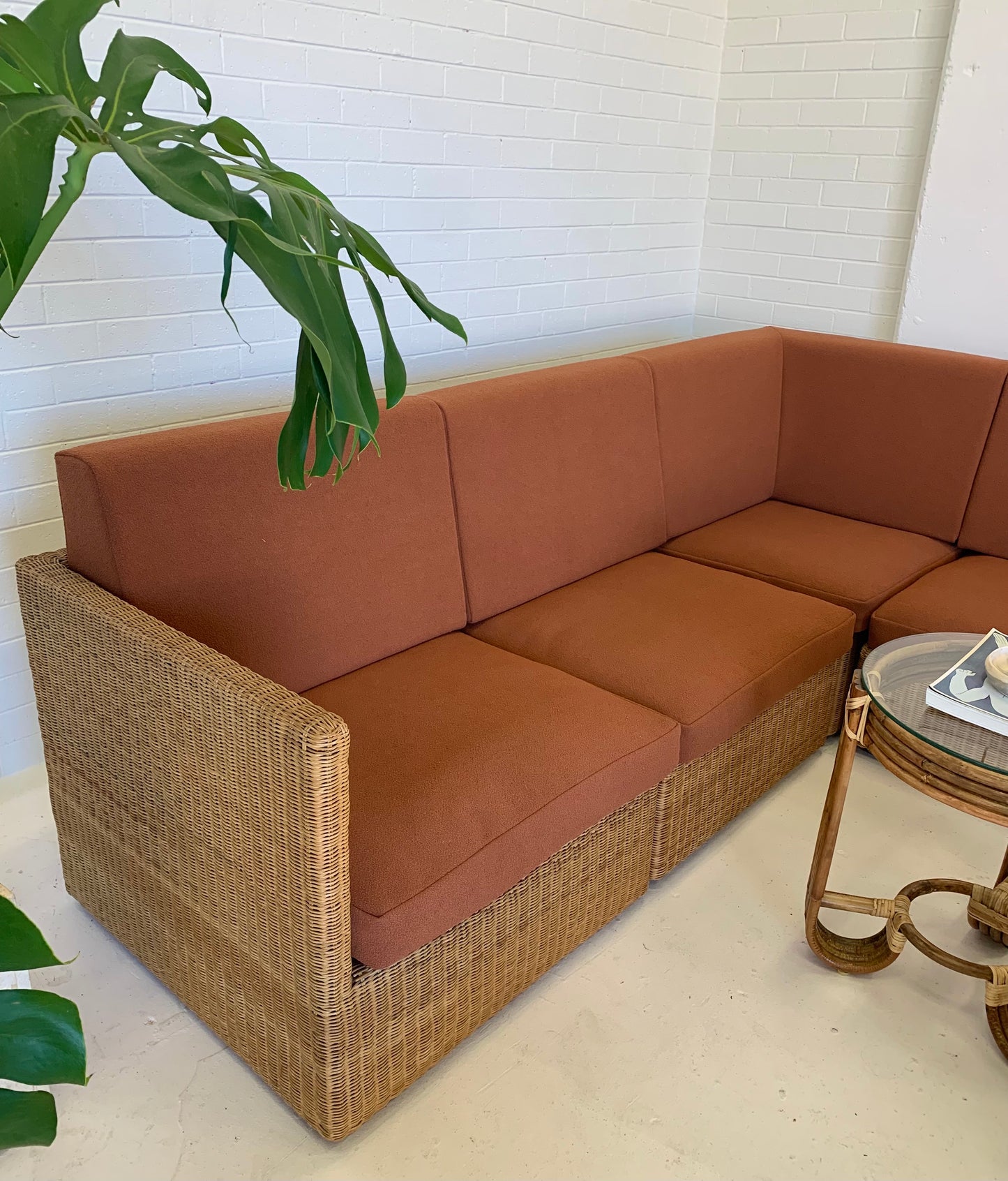 Cane Modular Boucle Sofa