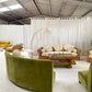 Bespoke Olive Curved Modular Sofa