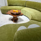 - Bespoke Olive Velvet Curved Modular Sofa