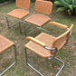 Set of 6 Marcel Breuer Cesca B32 Dining Chairs, Made in Italy