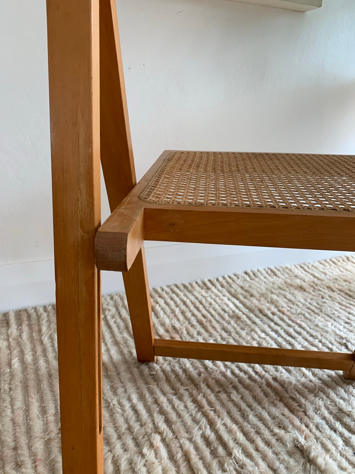 Original 1960’s Aldo Jacober and Pierangela d’Aniello “Trieste” Rattan Folding Chair