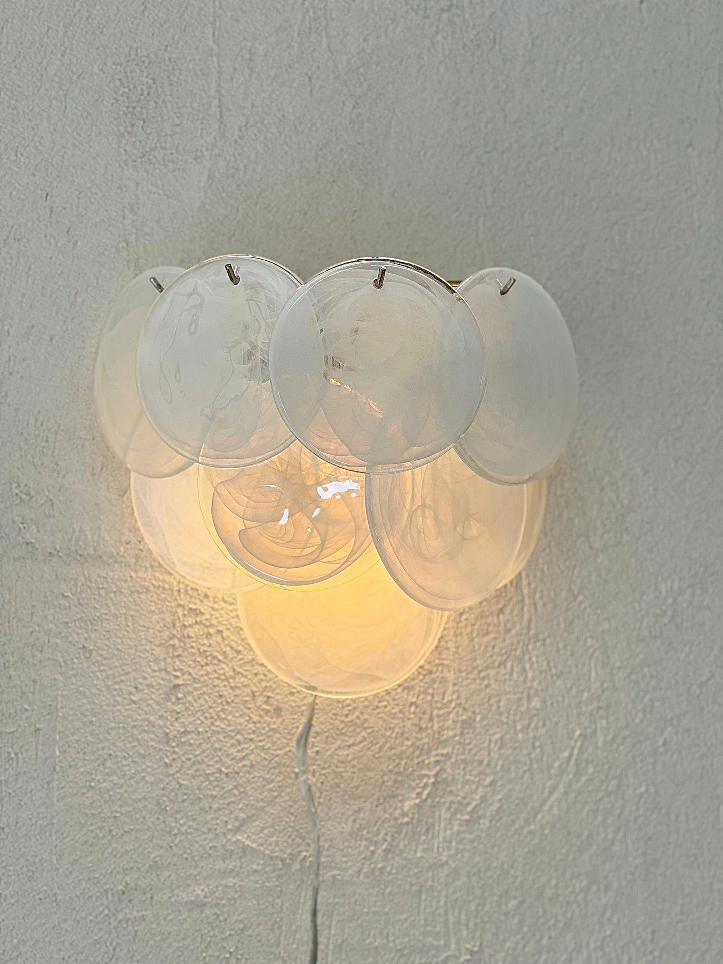 Murano Sconce - VISTOSTI WHITE - Two Available